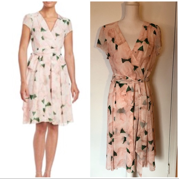 karl lagerfeld floral wrap dress